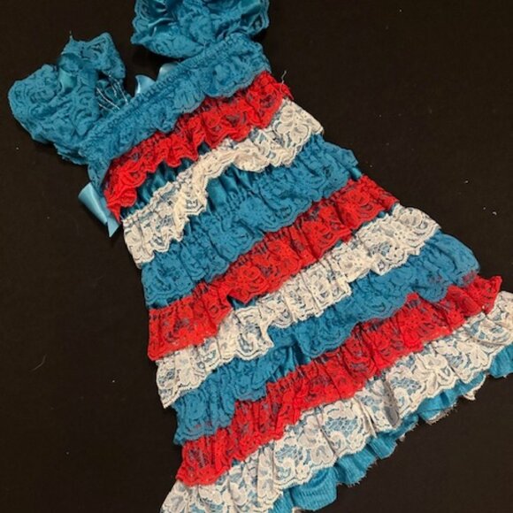 Americana Lace Romper Dress - Picture 2 of 2